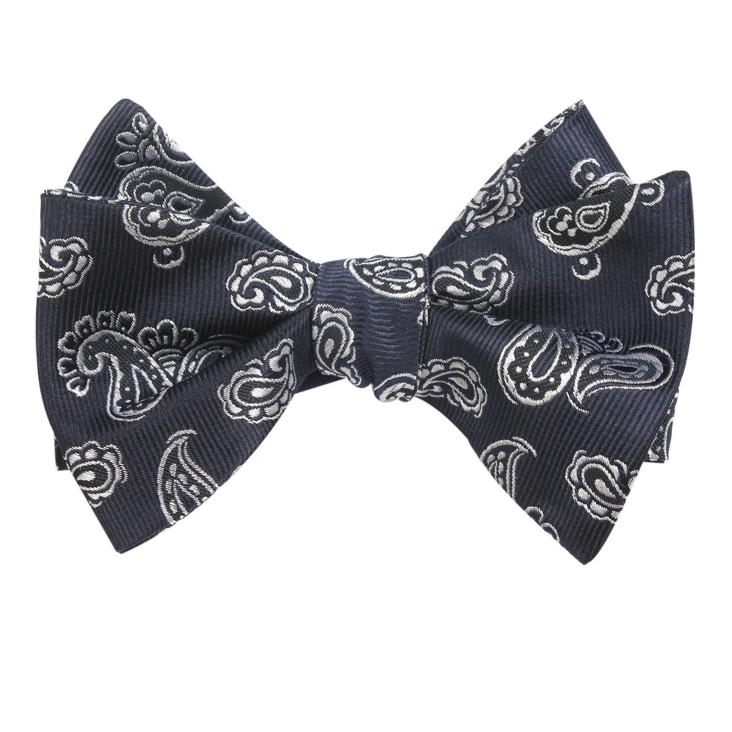 Paisley Navy Blue - Bow Tie (Untied)