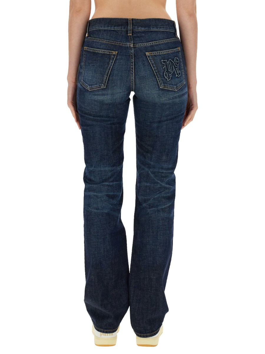 PALM ANGELS      JEANS STRAIGHT LEG IN DENIM DI COTONE 