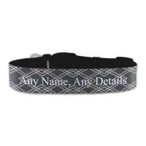 Personalised Large Dog Collar with Dark Deco Background