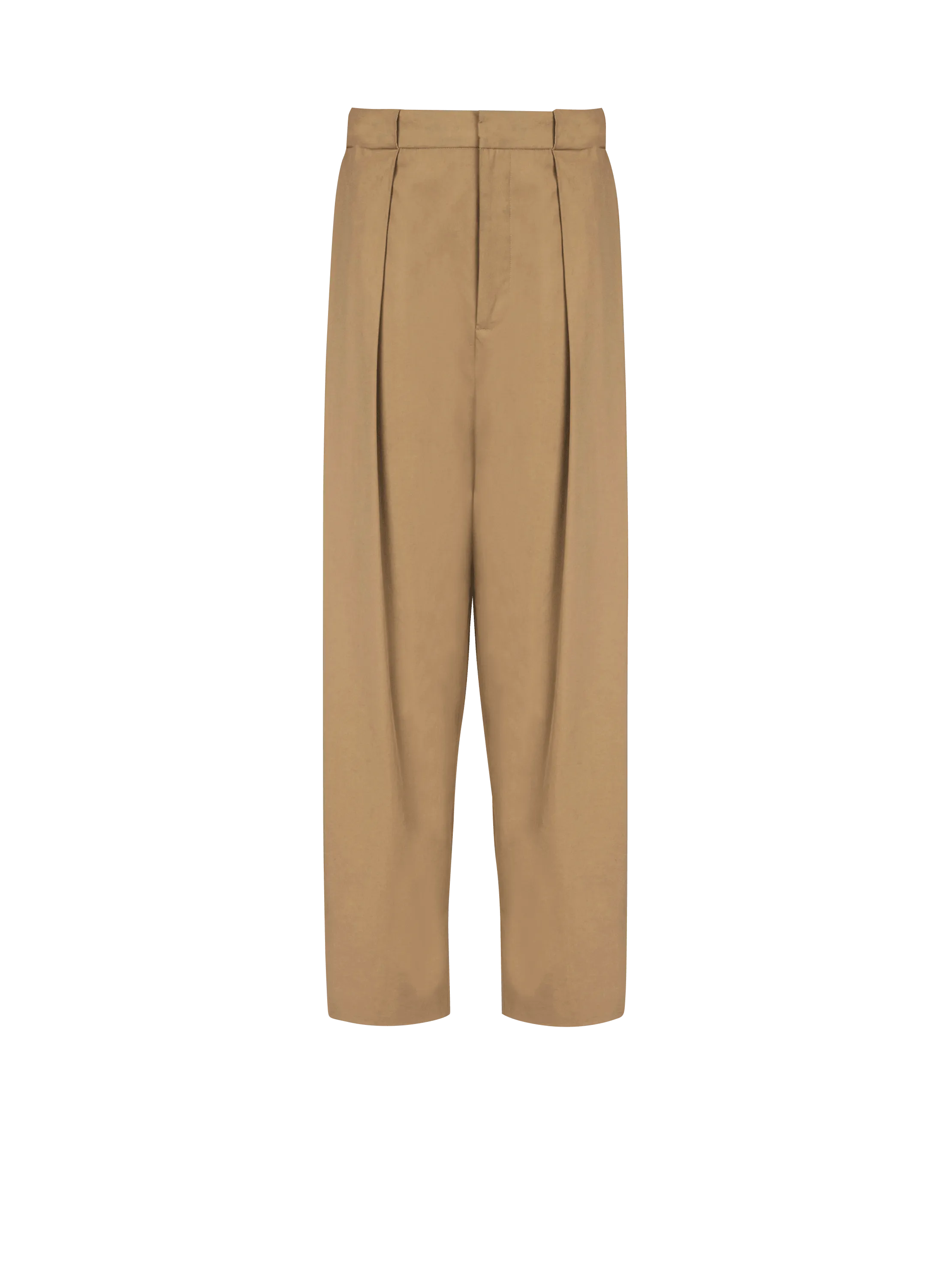 Pleated cotton trousers