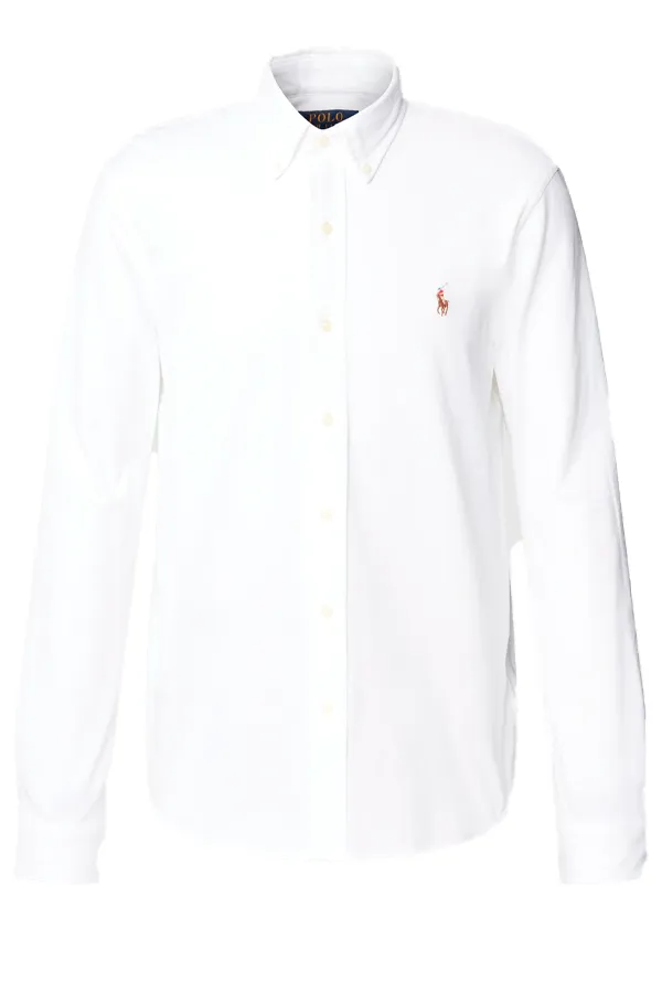 Ralph Lauren Slim Pique Shirt White