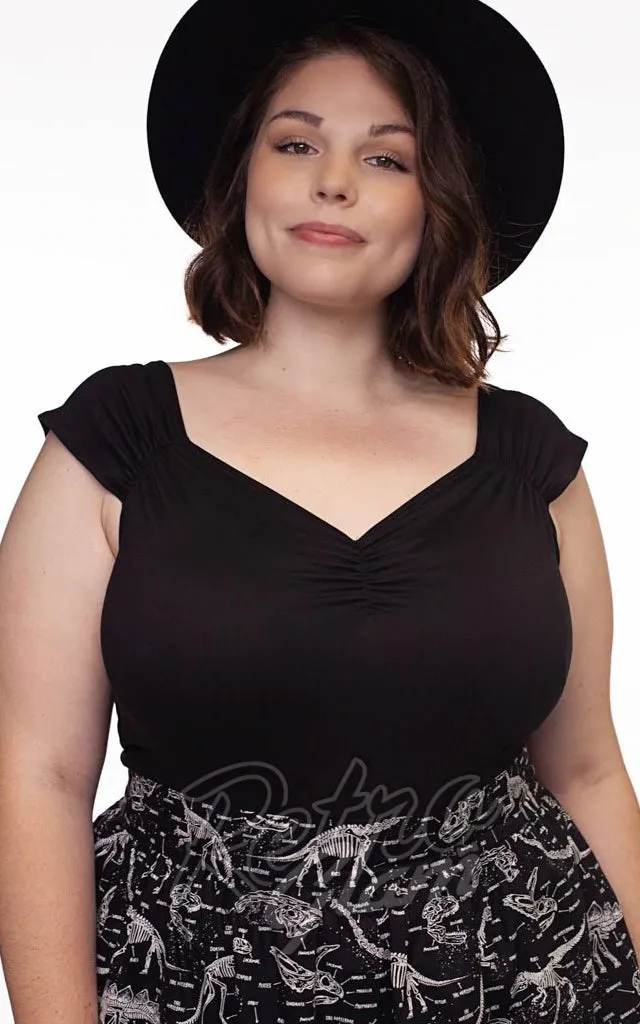 Retrolicious Isabel Top in Black