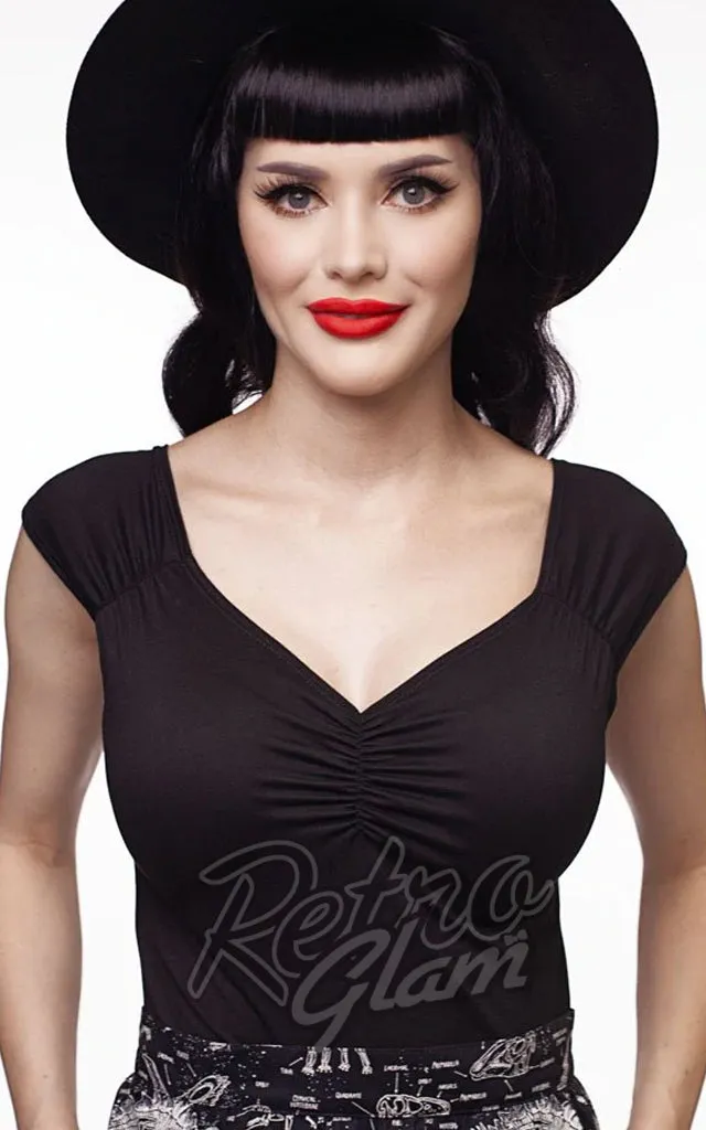 Retrolicious Isabel Top in Black