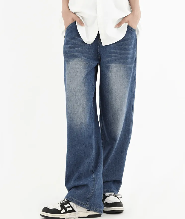 RT No. 9528 WASHED STRAIGHT DENIM JEANS