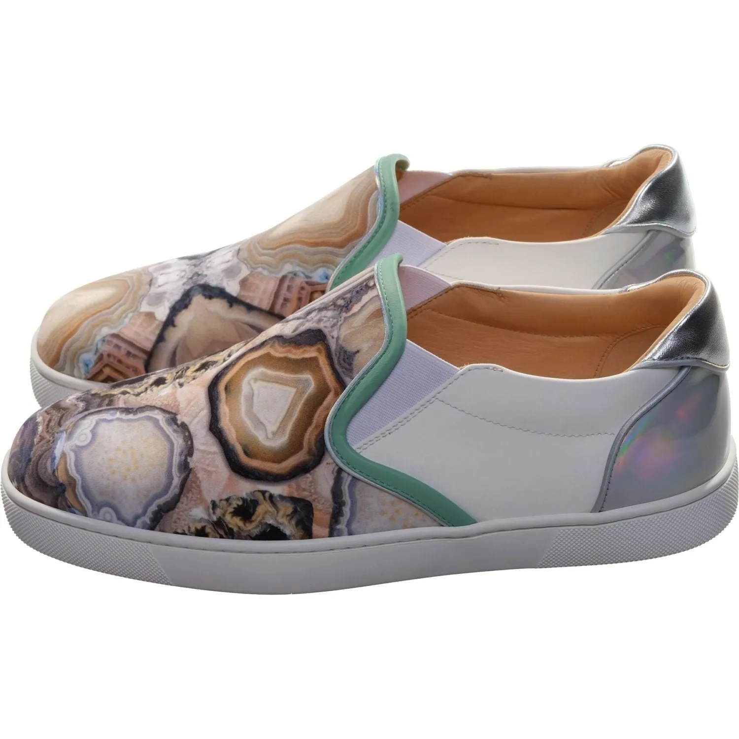 Sailor Boat Orlato Flat Star Agate Print Slip On Sneakers