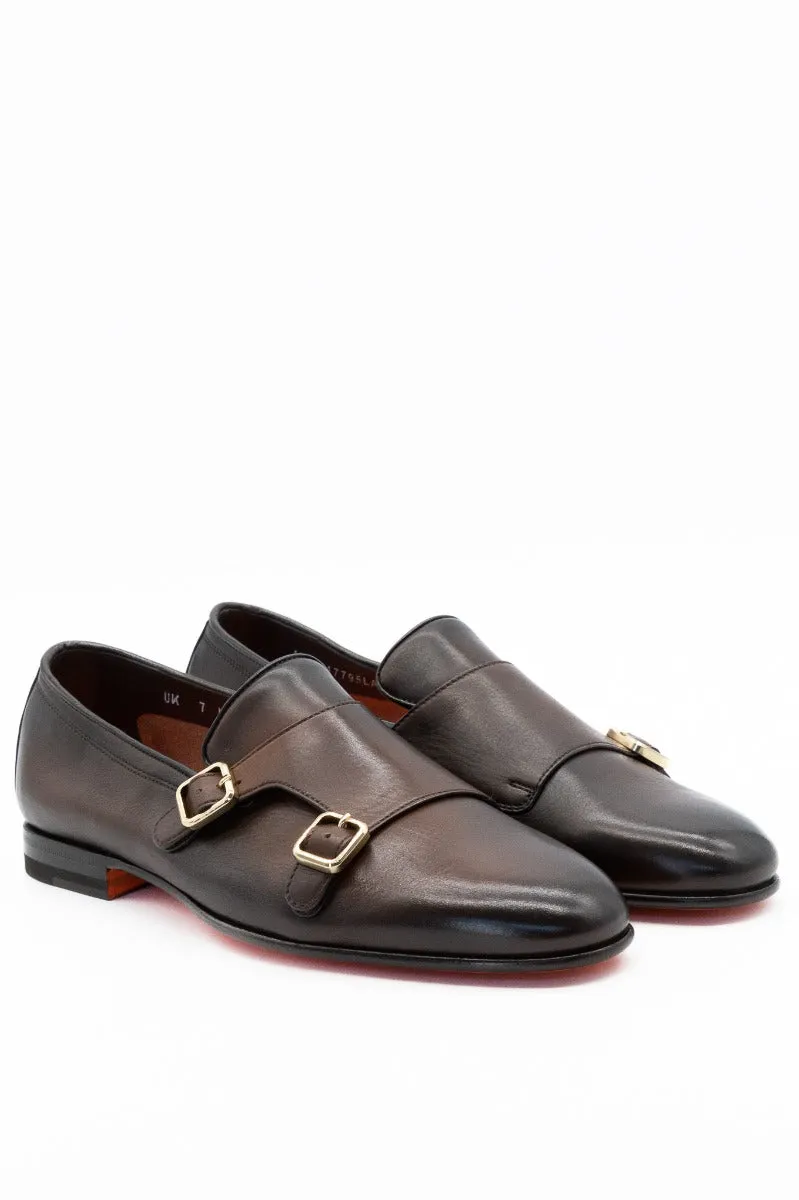 Santoni Doppia Fibbia Dolorous Testa Di Moro Uomo