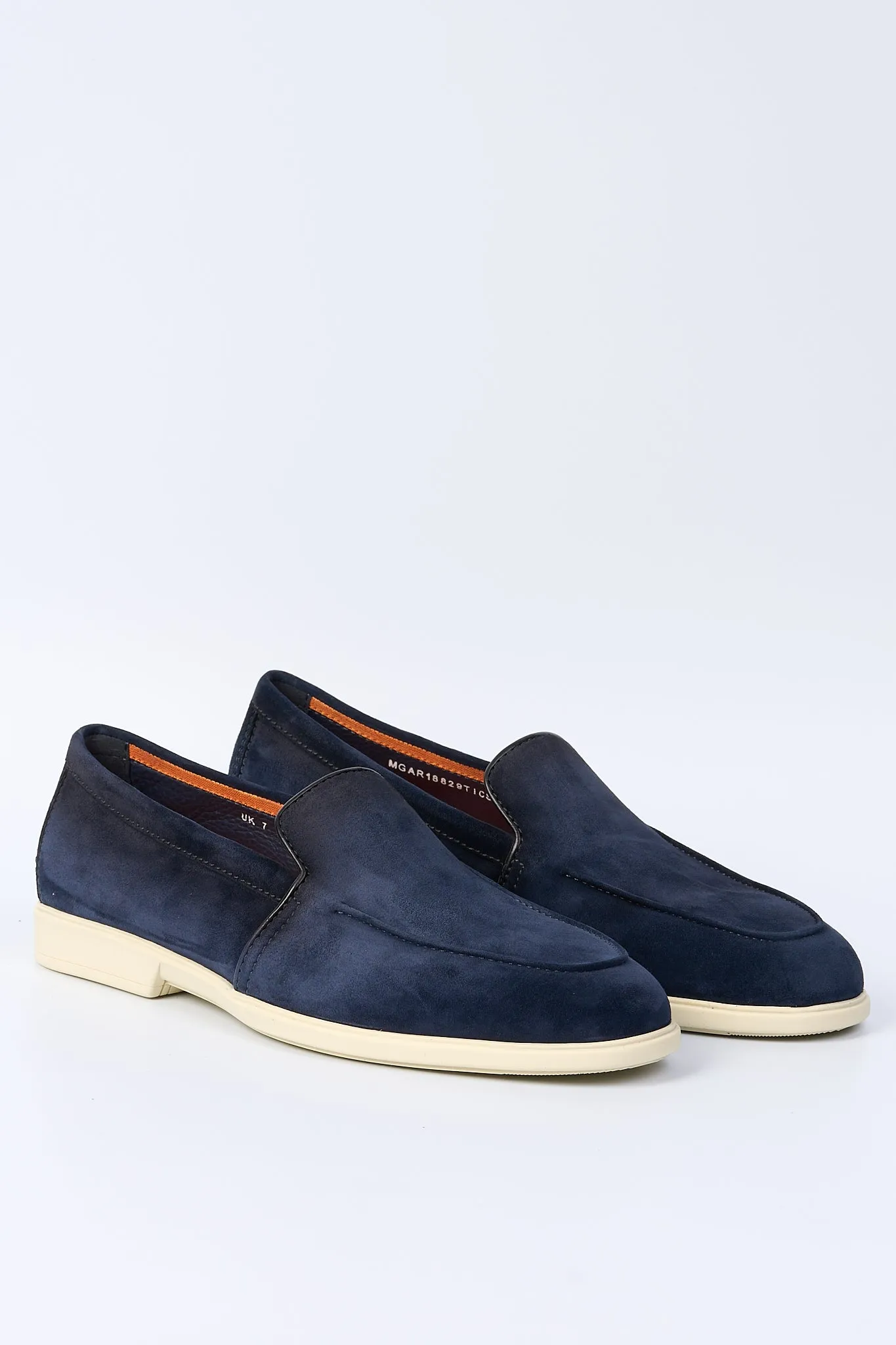 Santoni Mocassino Fondo Gomma Blu Uomo