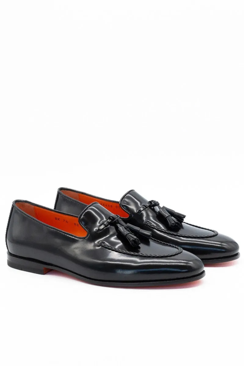 Santoni Mocassino Grizzly Nappine Nero Uomo