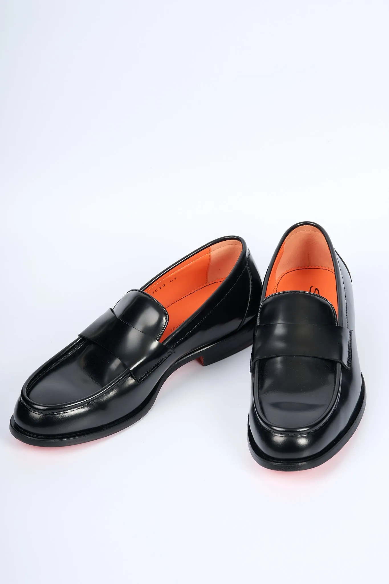 Santoni Mocassino Pelle Nero Uomo