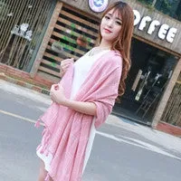 Scarf Beach Scarves From India poncho Casual Loose Sexy Shawls Ladies Plaid Fringed Wrap Scarfs