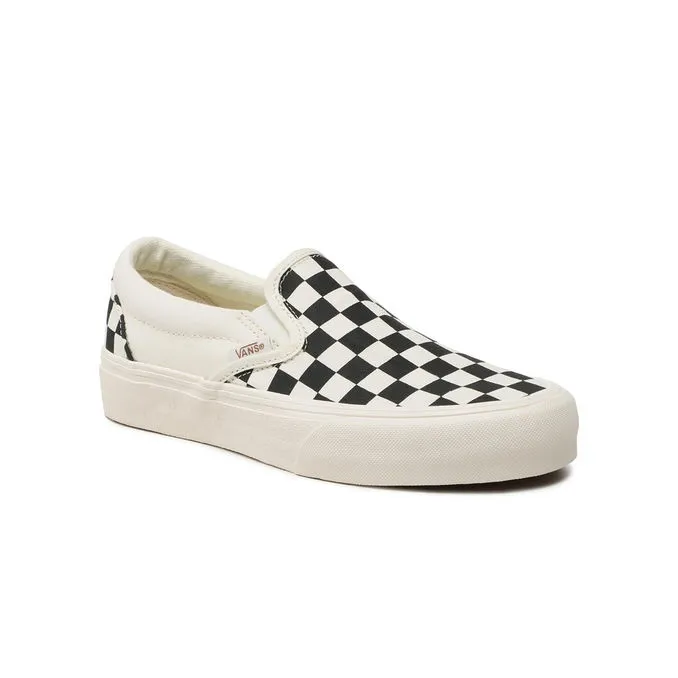 SHOES SLIP ON VR3 Unisex Checkboard Black Marshmallow