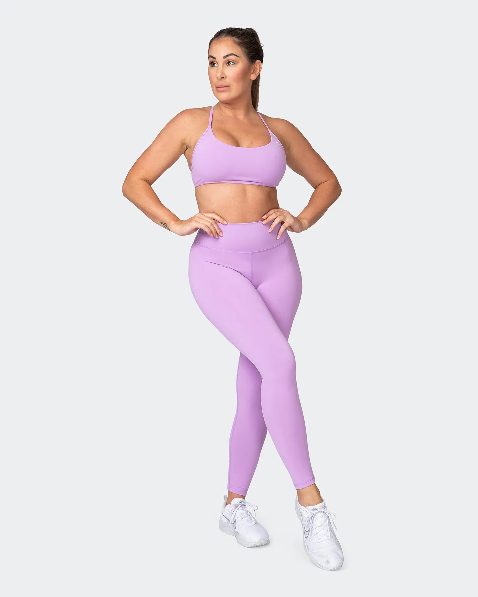 Signature Scrunch Ankle Length Leggings - Lilac