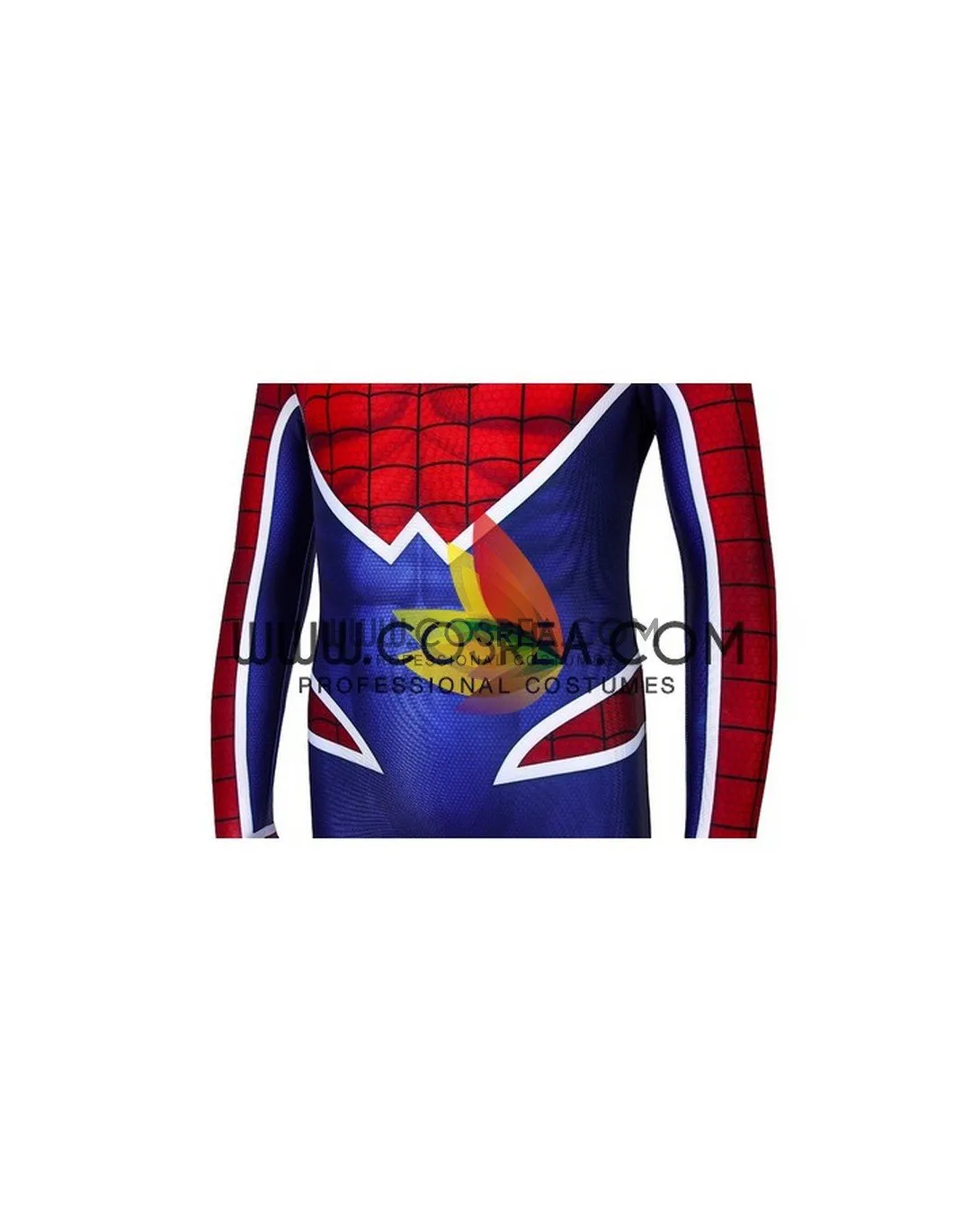 Spiderman PS4 Game Punk Suit Kids Size Digital Printed Cosplay Costume