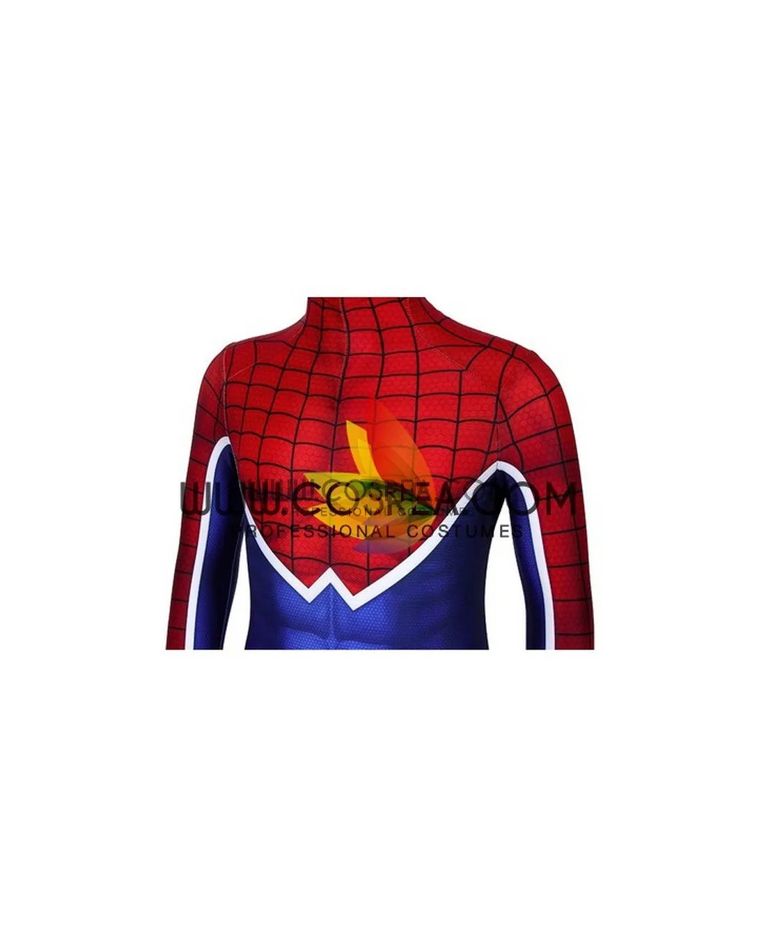 Spiderman PS4 Game Punk Suit Kids Size Digital Printed Cosplay Costume