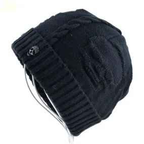 Super Hip-Hop Style Knitted Wool Skull Pattern Unisex Beanie Hats