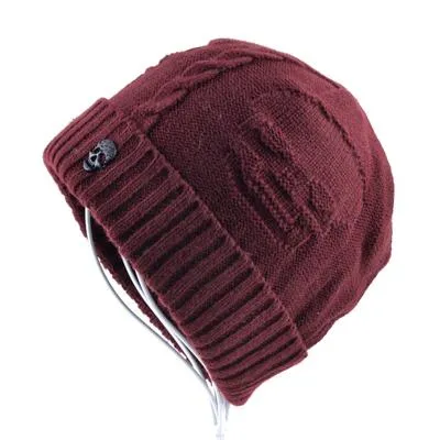 Super Hip-Hop Style Knitted Wool Skull Pattern Unisex Beanie Hats