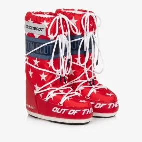 Teen Red Retrobiker Snow Boots