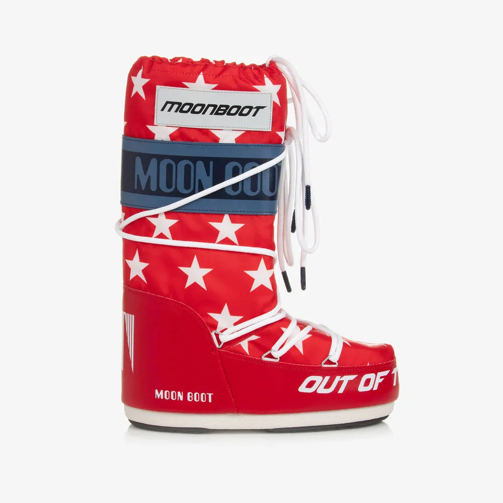 Teen Red Retrobiker Snow Boots