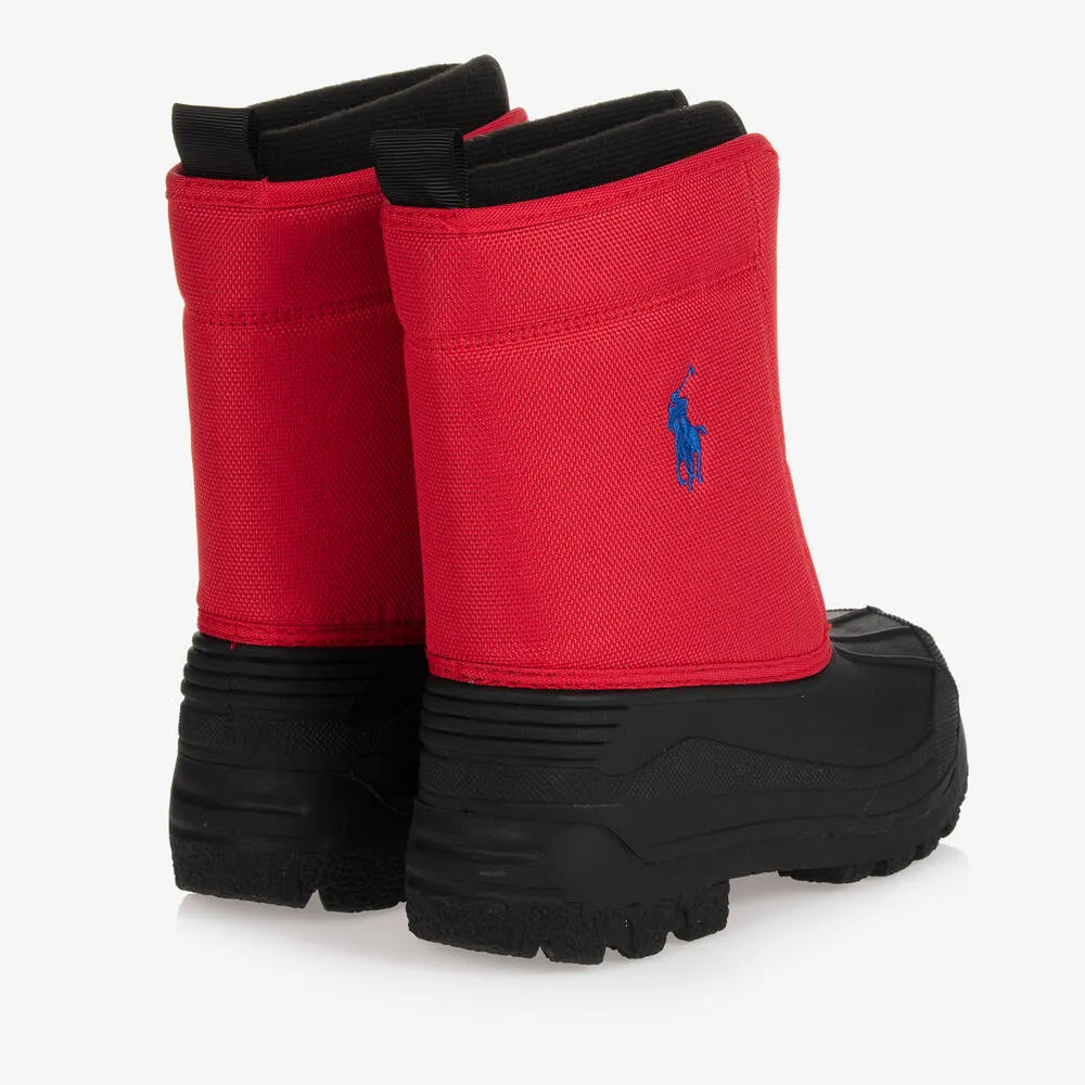 Teen Red Zipped Snow Boots