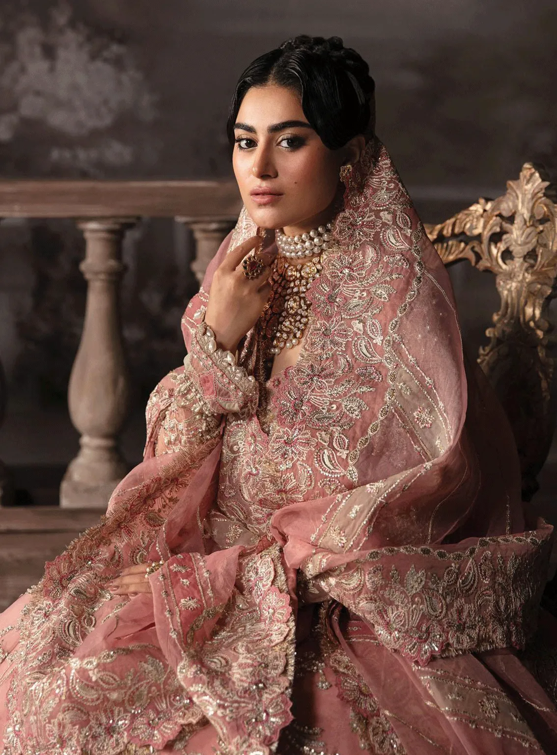 The Brides Edit By Afrozeh Embroidered Organza Unstitched 3 Piece Suit - AFR23BE AFB-V1-586 VICTORIA