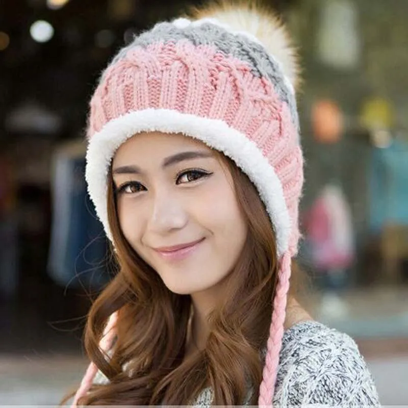 Warm Wool Beanie Knitted Masculino Gorros Winter Hat for Women