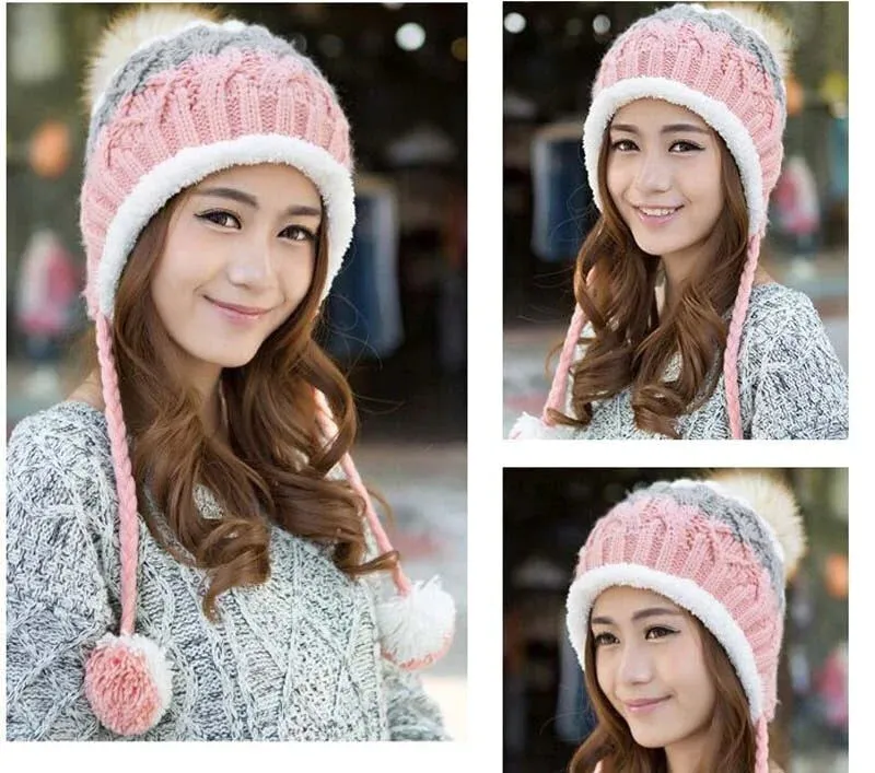 Warm Wool Beanie Knitted Masculino Gorros Winter Hat for Women