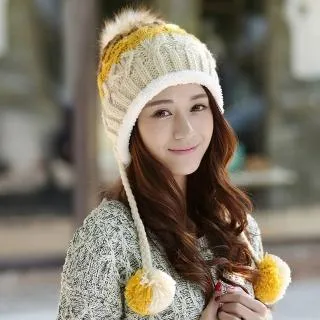 Warm Wool Beanie Knitted Masculino Gorros Winter Hat for Women