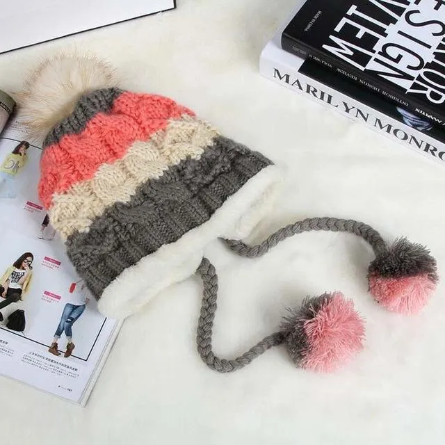 Warm Wool Beanie Knitted Masculino Gorros Winter Hat for Women