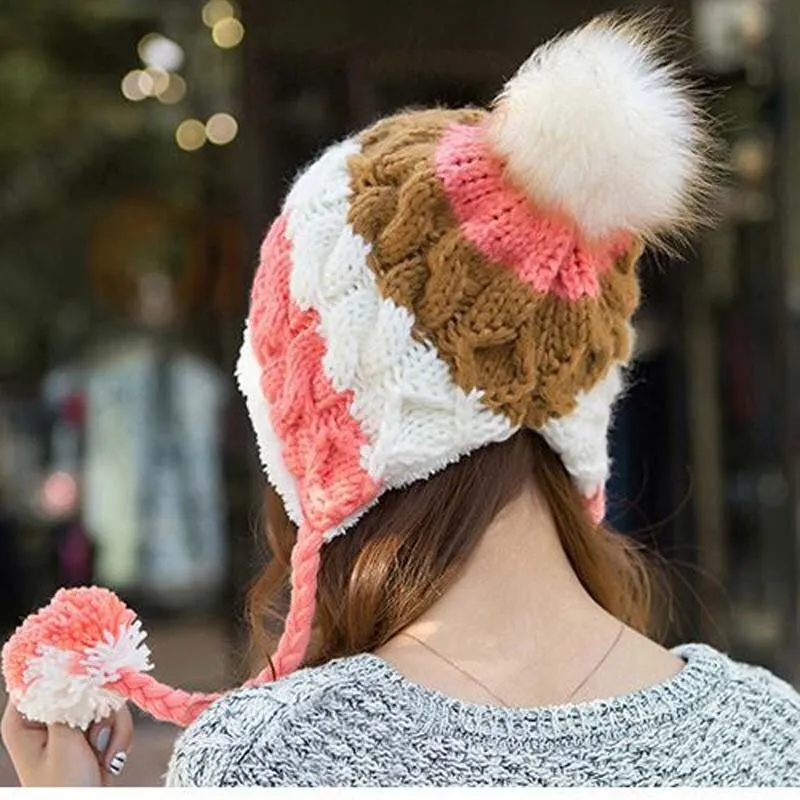 Warm Wool Beanie Knitted Masculino Gorros Winter Hat for Women