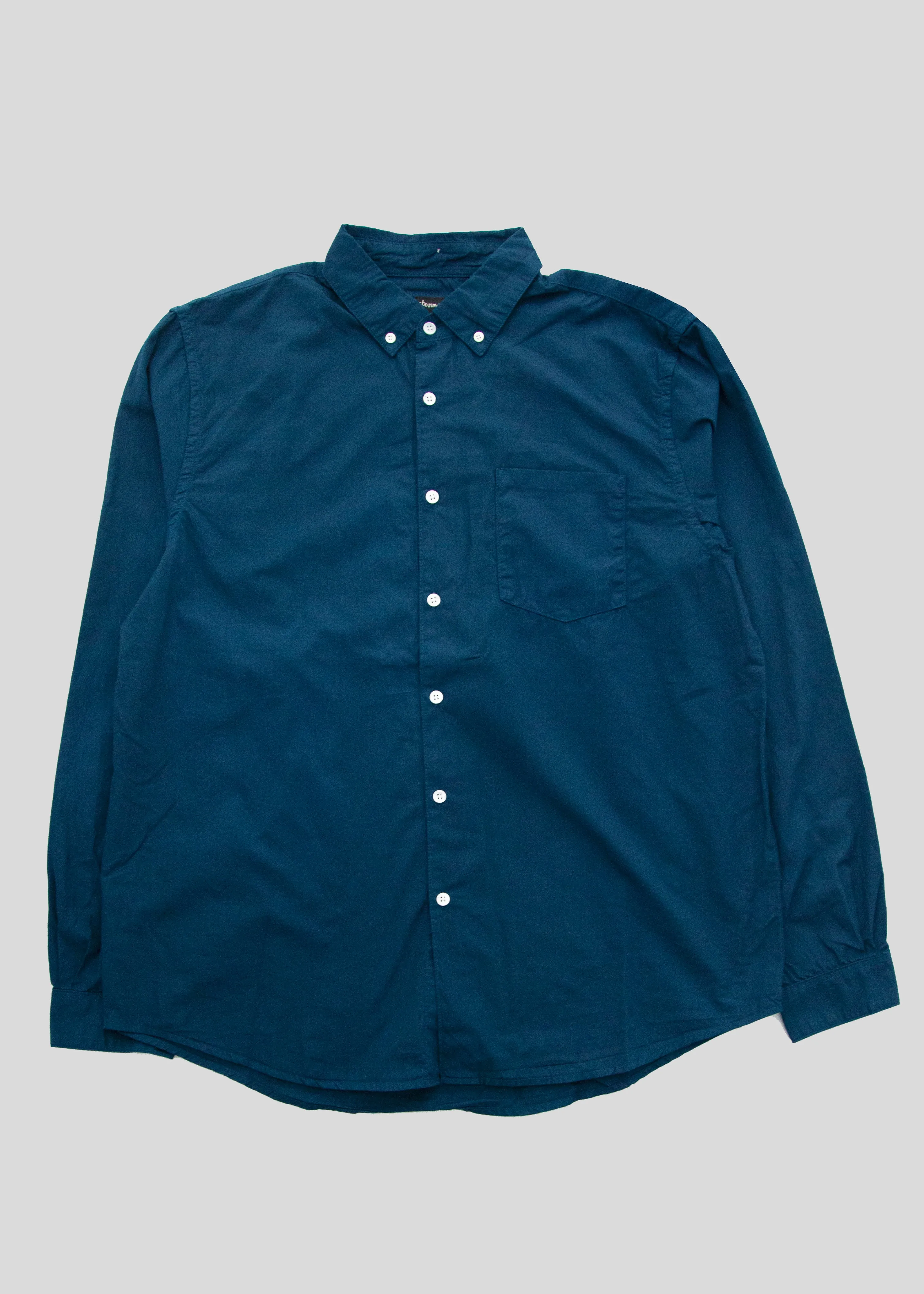 Washed Poplin Shirt, Brandenburg Blue