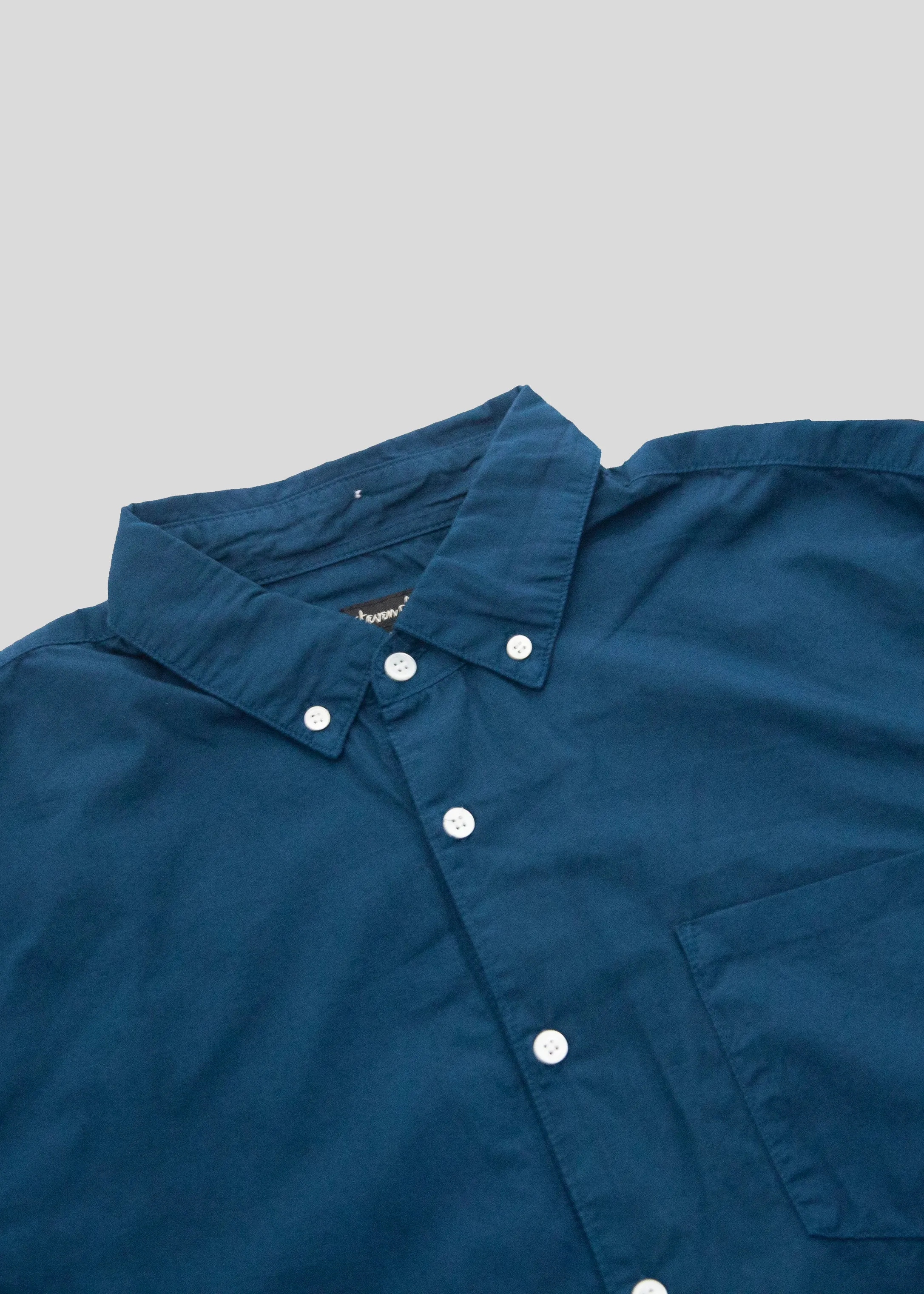 Washed Poplin Shirt, Brandenburg Blue