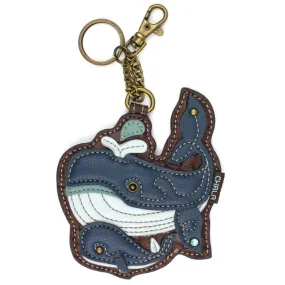 Whale Family Coin Purse / Key Fob