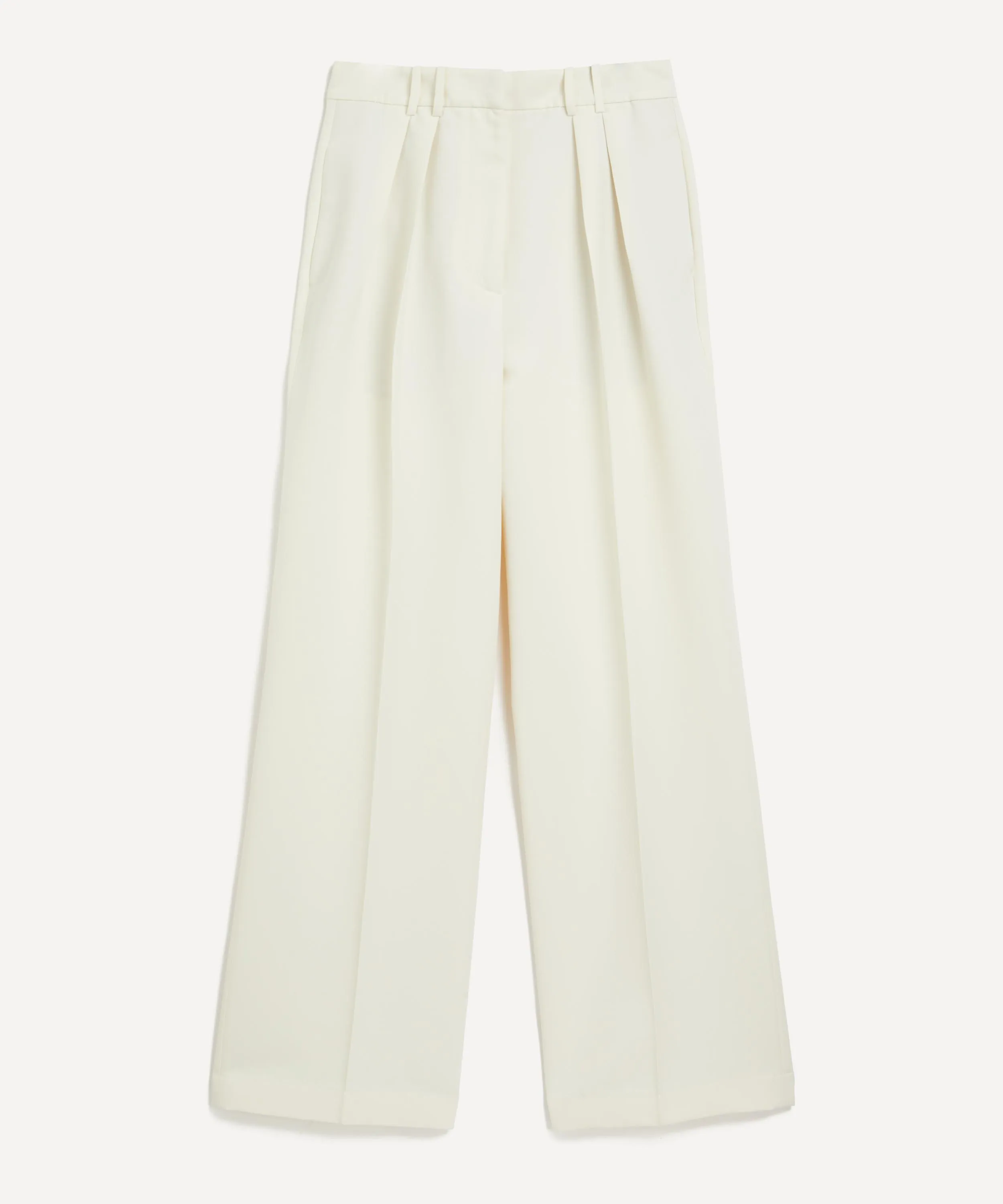 Wide Leg Double Pleated Trousers