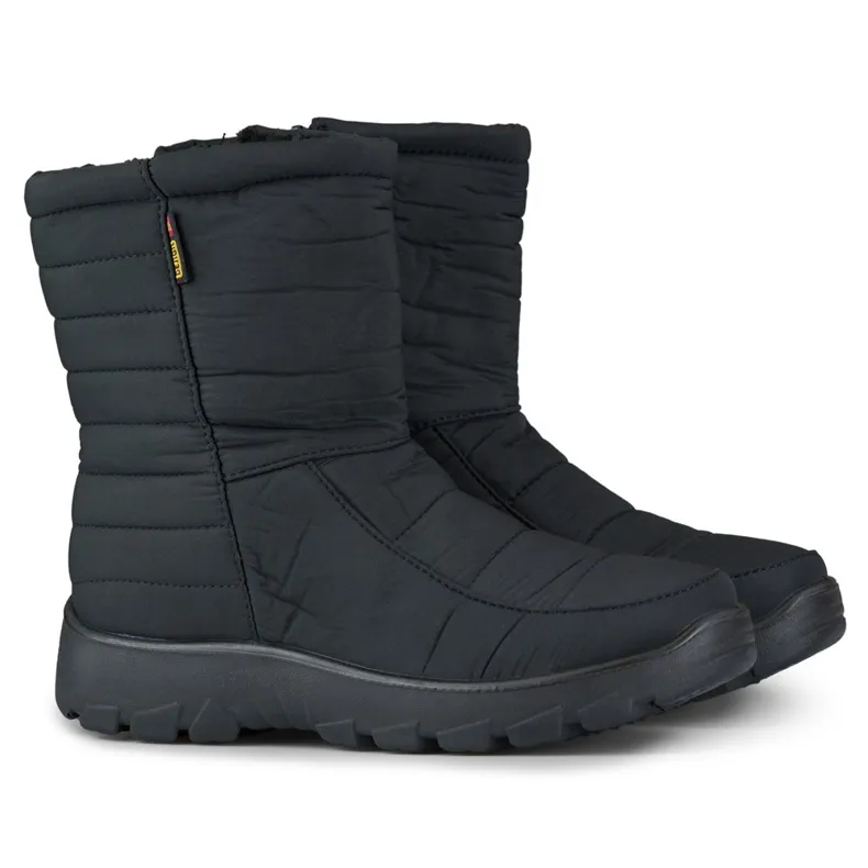 Women's snow boots, comfortable winter shoes with a zipper black