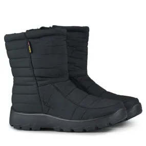 Women's snow boots, comfortable winter shoes with a zipper black