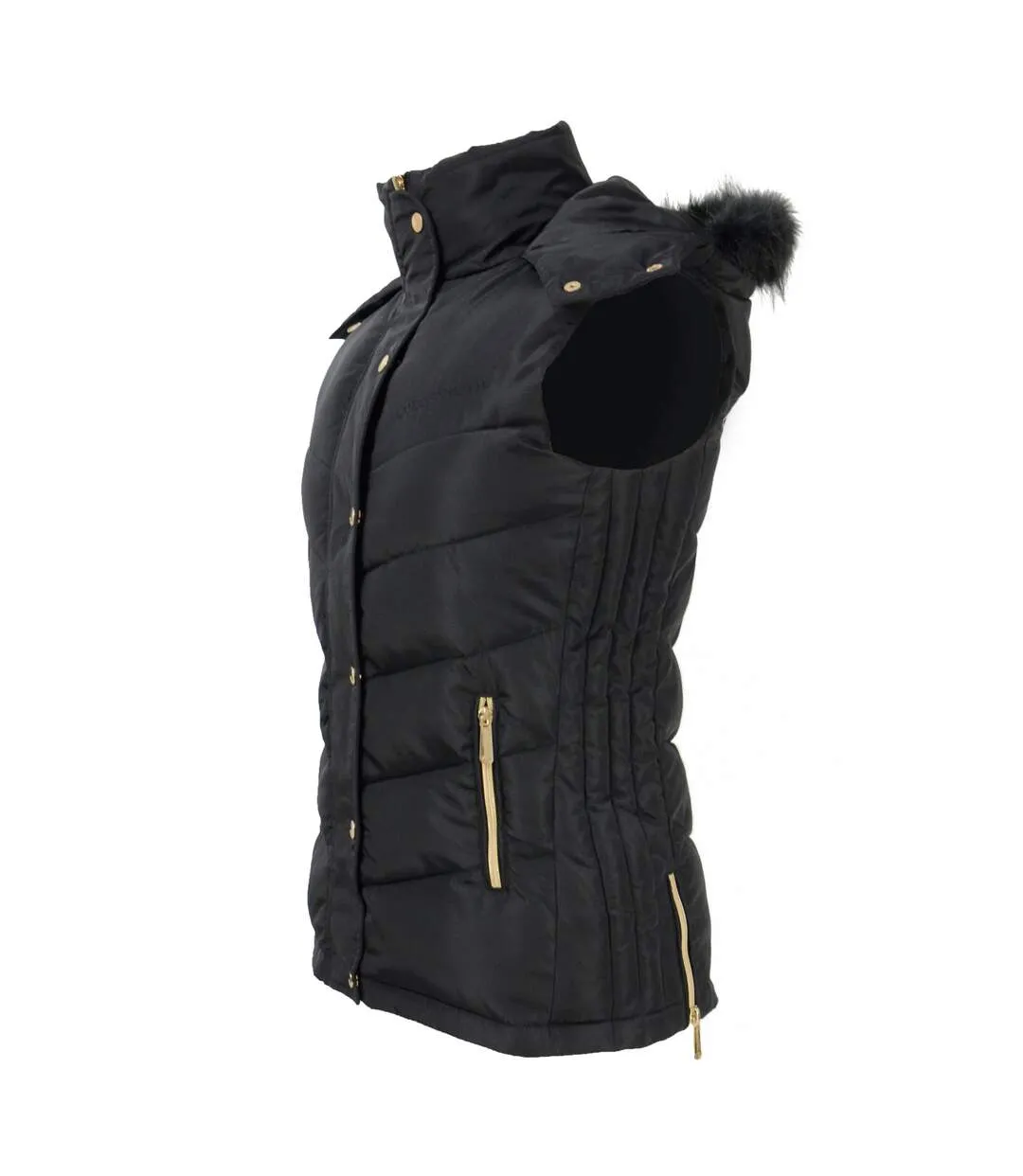 Womens/ladies leitholm quilted gilet black Coldstream