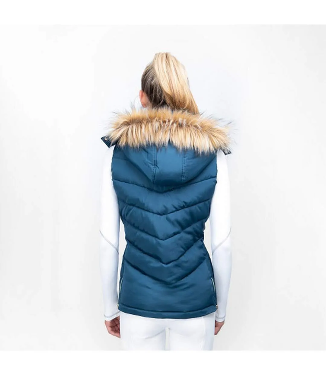 Womens/ladies leitholm quilted gilet cool slate blue Coldstream