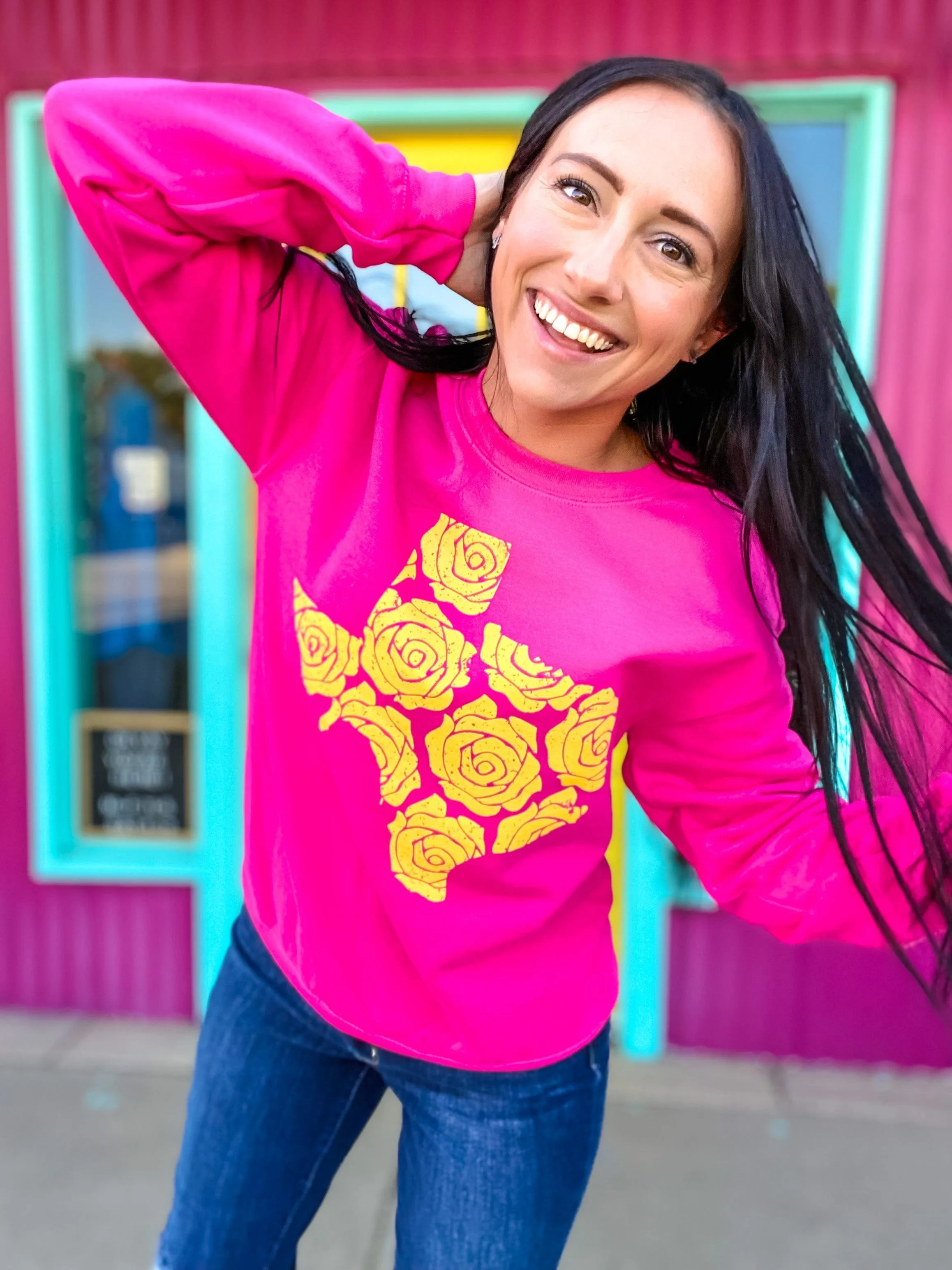 Yellow Rose Sweatshirt