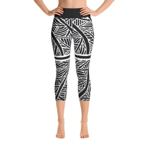 Yoga Capri Leggings Austin Pecan Leaf