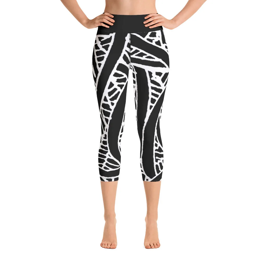 Yoga Capri Leggings Energy of Spring Water