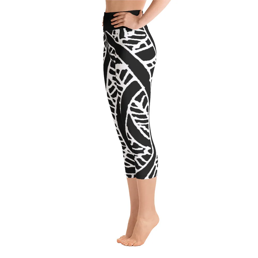 Yoga Capri Leggings Energy of Spring Water