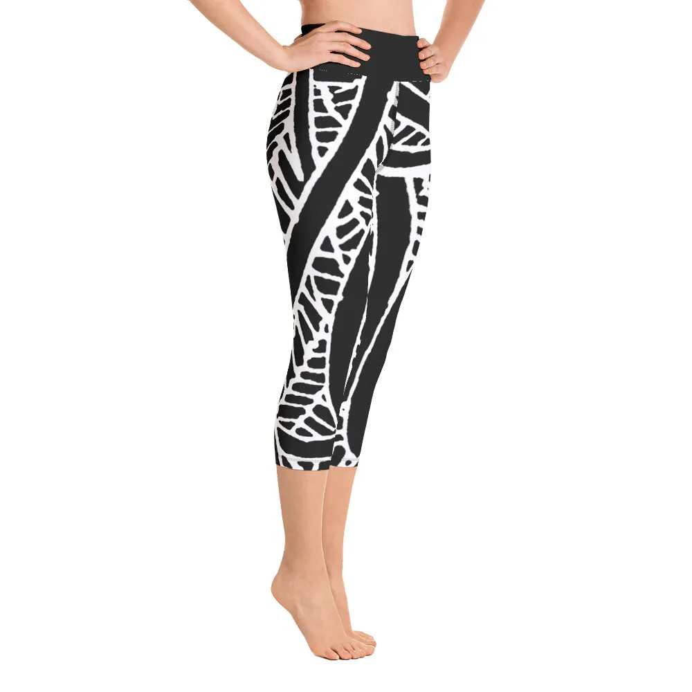 Yoga Capri Leggings Energy of Spring Water