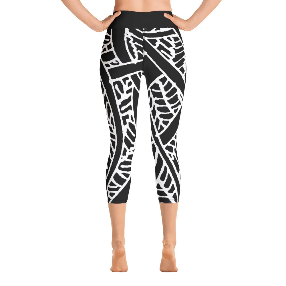 Yoga Capri Leggings Energy of Spring Water