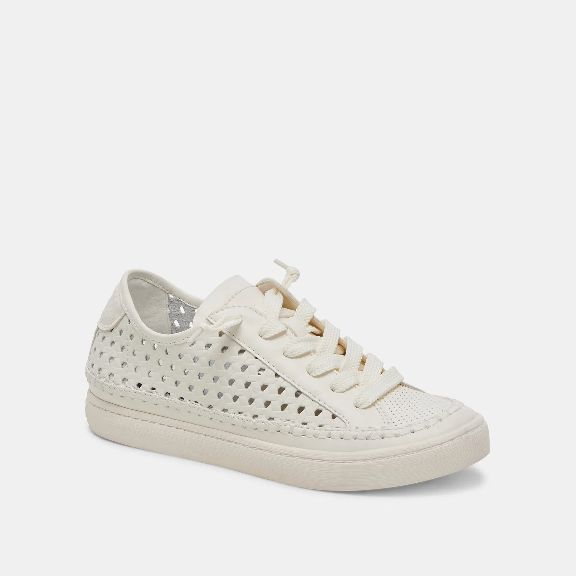 ZOLEN SNEAKERS WHITE PERFORATED LEATHER